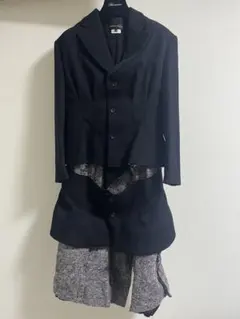 comme des garçonsレイヤードコート 黒 Sのサムネイル