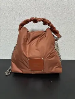 ブラウン ナイロン ショルダーバッグ noter