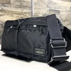 H574 美品✨ポーター　タンカー　ウエスト　ボディバッグ　ナイロン　ブラック H574 美品✨ポーター タンカー ウエスト ボディバッグ ナイロン