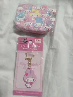 マイメロディ ミニポーチ　ミニバッグ　ラバーキーホルダー　 ピンク
