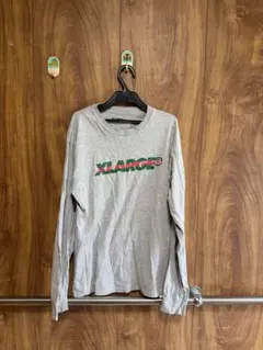 XLARGE 長袖Tシャツ グレー フロントロゴ