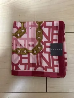 CELINE シルクハンカチ チェーンデザイン