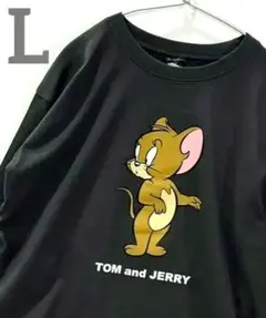 タグ付き❤トム＆ジェリー ジェリー プリント 長袖　トレーナー　スウェット　Ｌ
