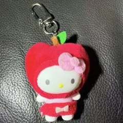 サンリオ　ちびっとくだものりんごハローキティ フェルトマスコットキーホルダー