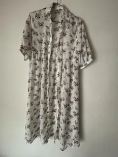中古INGNI 花柄シフォンシャツディガン 半袖 Mサイズ　イング　ボレロのサムネイル
