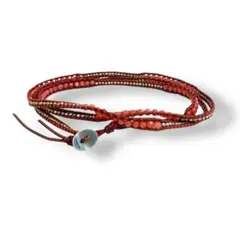 Chan Luu レザー 天然石ネックレス ブレスレット レッド