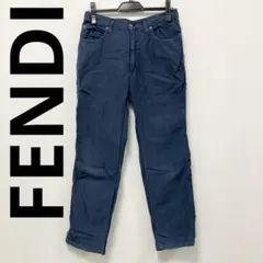 FENDI カーゴパンツ 麻 リネン混 ワイドボトムス 黒 ブラック - メルカリ
