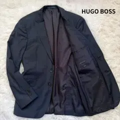 HUGO BOSS テーラードジャケット ネイビー ストレッチ素材 トルコ製