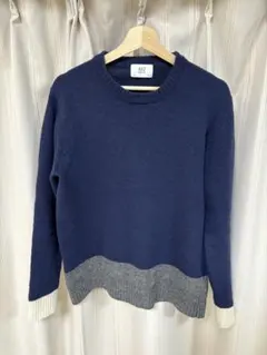 417 by ÉDIFICE ネイビー グレー セーター