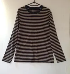 無印良品 ボーダー 長袖Tシャツ Lサイズ 綿100%のサムネイル