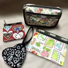 レスポートサック　ポーチ４点まとめ売り　ティッシュポーチ　ハートコインケース