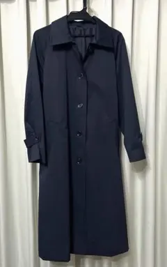 ネイビー トレンチコート ウエストベルト付き