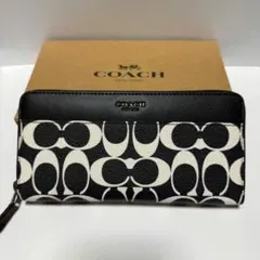 コーチ COACH 長財布 CP230 ブラック ホワイト