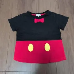 Mickey Mouse Tシャツ 100cm 黒/赤 なりきりのサムネイル