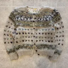 80s 90s LIZ claiborne ニットカーディガン ショート丈 古着