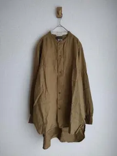 【試着のみ】サイズ2／MAATEE&SONS リネン ジョーゼットフリンジシャツ 試着のみ】サイズ2／MAATEE&SONS リネン ジョーゼットフリンジシャツ