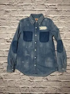 SLY×Leeデニムパッチワーク長袖シャツ　ｗ0626-0317-13-1のサムネイル