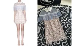 self-portrait 花柄レース ミニワンピース UK8