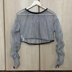 AZUL BY MOUSSY シアー長袖トップス グレーのサムネイル