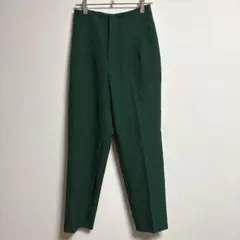 ✨良品✨ コカ【Ｍ】スラックス テーパード パンツセンタープレス 緑 美脚パンツ