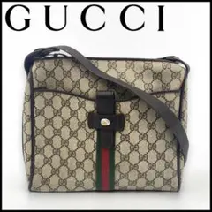 【GUCCI】オールドグッチ/ GG シェリーライン ショルダーバッグ