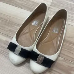 Salvatore Ferragamo エナメル フラットパンプス　6 1/2のサムネイル