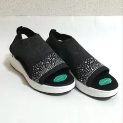 しまむら　MUMU　サンダル　LL　黒　未使用のサムネイル