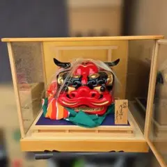 木彫 獅子頭 置物 金屏風付き - メルカリ