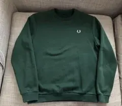 フレッドペリー　FRED PERRY グリーン クルーネック トレーナー