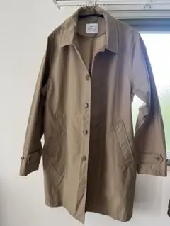 coen ベージュ ステンカラーコート X-LARGE