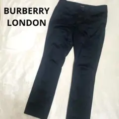 バーバリーロンドン　パンツ　スラックス　ネイビー　ノバチェック　38