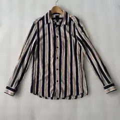 エイチアンドエム　H&M ストライプシャツ 長袖 ネイビー XSのサムネイル