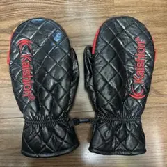 Kaishion キルティングミトングローブ 黒　スキー　スノボ　防寒　手袋