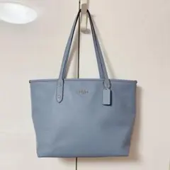 COACHトートバッグ ブルーグレー