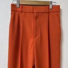 オレンジ ワイドパンツ
