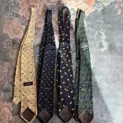 Mikado 花柄・ドット柄 ネクタイ 4本セット
