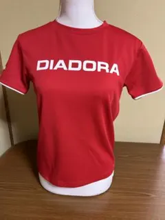 【最終値下げ❣️】DIADORA テニス Tシャツ 赤 レディース Ｌサイズのサムネイル