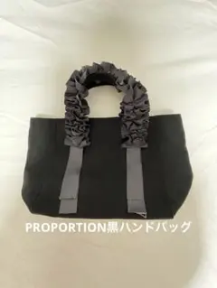 PROPORTION黒ハンドバッグ