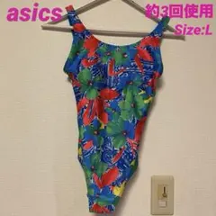 【約3回使用】asics レディース ワンピース水着 花柄 Lのサムネイル
