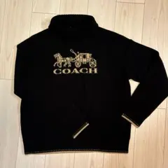 COACH ブラック タートルネック セーター Mのサムネイル