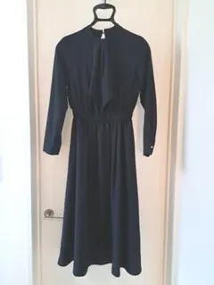 新品未使用　ロペピクニック　ボウタイワンピース　セレモニー　ネイビー　Sサイズ