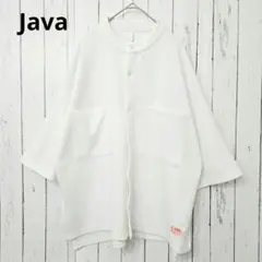 Java　ジャバ　シャツブラウス　ホワイト　カーディガン　ダンボール素材　大きめのサムネイル