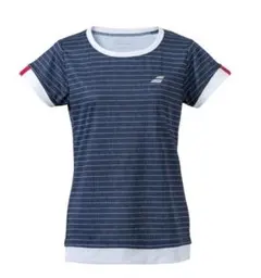 Babolat♥新品バボラテニスゲームシャツネイビー♥XL小さめ♥定価7700円