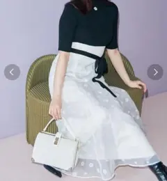 MARY QUANTコラボ デイジーフロッキープリントドッキングニット