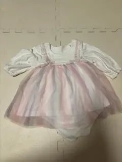 ロンパース・カバーオール ホワイト・ピンク