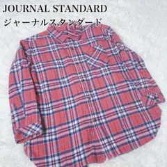 JOURNAL STANDARD チェックネルシャツ M 赤系 コットン100%