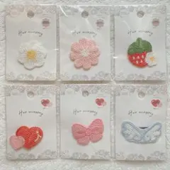 セリア コームピン バラエティ・ナチュラル 赤ちゃん用ヘアアクセサリー 6点