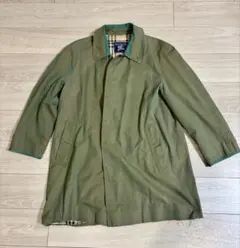 Vintage バーバリー 一枚袖 シングルラグランコート ライナー付き