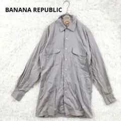 80s 希少 バナナリパブリック サファリシャツ 香港製 旧タグ ヴィンテージ