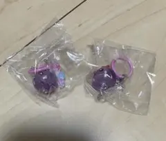 ほっぺちゃん　つながるクリアめじるしマスコット　ピンク　2個